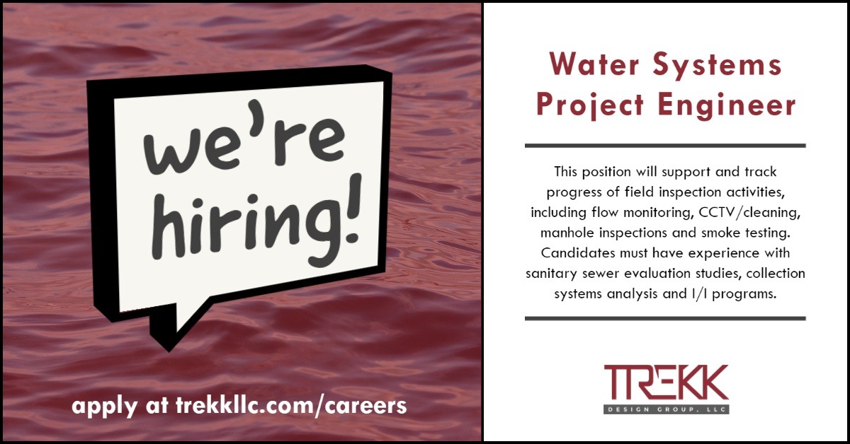 TREKKDesign's tweet photo. We're searching for a Water Systems Project Engineer to join our growing team in Kansas City. Get more details and see all of our job openings at https://t.co/i9yHAjMYTj. #TREKKwithUs #hiringengineers https://t.co/aFtDmc93sT