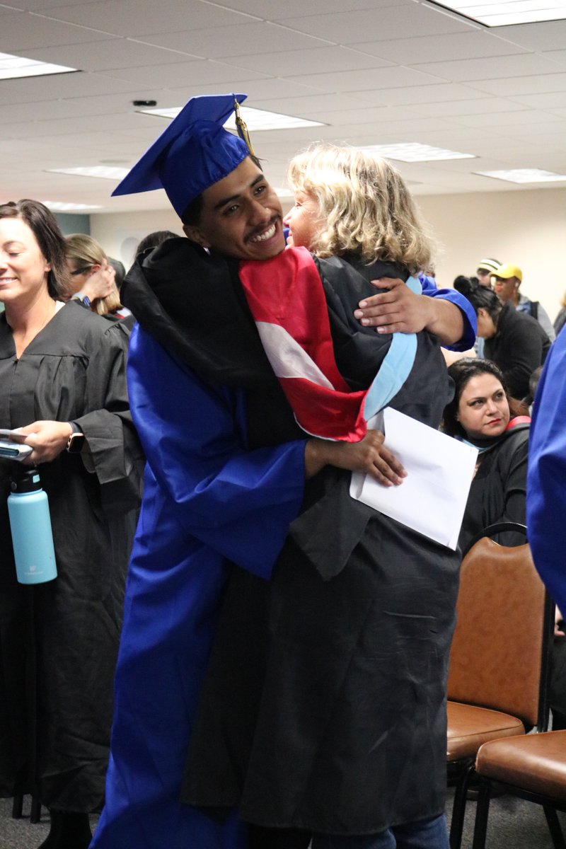 PowayUnified's tweet photo. That post-graduation hug, does it get any better? 🥹 Congratulations, Abraxas High School graduates! We can't wait to see what comes next for each of you. https://t.co/eRC1lIGATw
