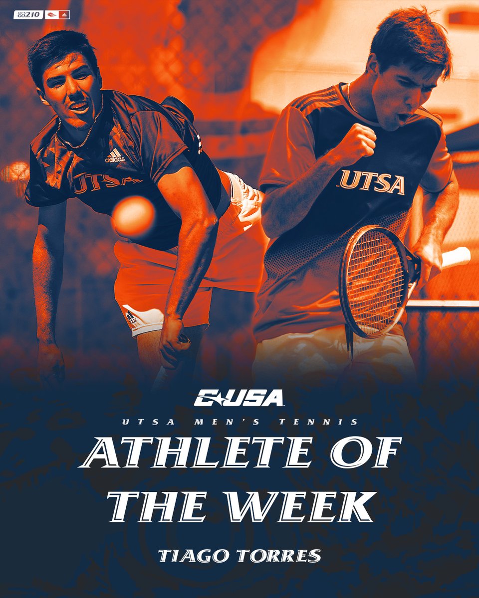 UTSAMT's tweet photo. ‼️UTSA’s Torres earns @ConferenceUSA Men's Tennis Athlete of the Week award‼️

📰 https://t.co/Rewccm6ddF

#BirdsUp🤙 https://t.co/uXiIPgVhXb