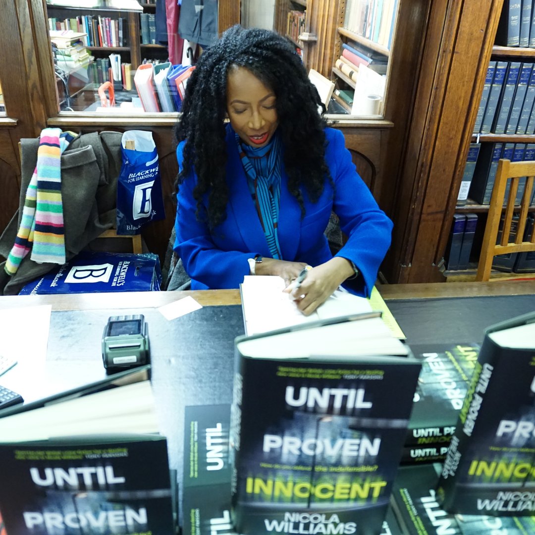 lincolnsinn's tweet photo. Author and Judge Nicola Williams launching her new legal thriller #UntilProvenInnocent at Lincoln's Inn this time last week.  Her novels feature in our current Library exhibition of novels and novelists associated with Lincoln’s Inn 📚

#aboutlastweek #booklaunch #crimefiction https://t.co/boLVQiuq8M