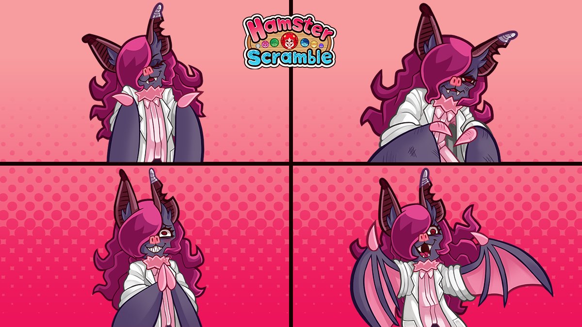 Which version of Carmela are you feeling on #WednesdayHumpday? 🦇

#GameArt #HamsterScramble