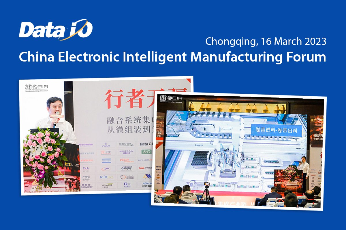 DataIO_Company's tweet image. Our Shanghai team will be at several CEIA Forums this year. Last week in Chongqing, Tony Zhu, our China Sales Manager, presented the latest Data I/O programming technology including our ConneX Software. 🗺️ Next up: Zhenhou on March 30th #DAIO #dataprogramming #connectedfactory