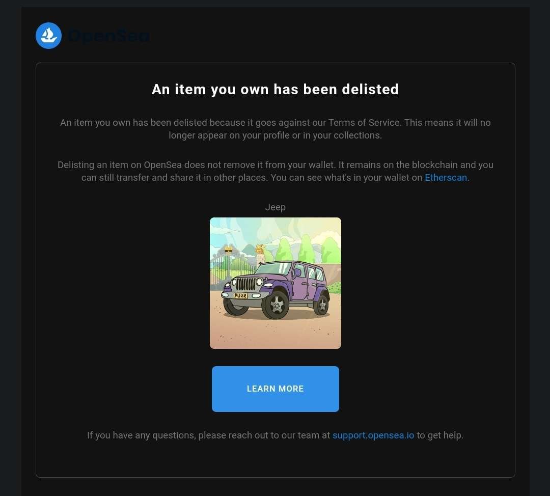 Hey <a href="/Jeep/">Jeep</a> did you get this delisted because we called it Jeep?

You understand that if we were to ever go BAYC big, that would only be a good thing for you right? Instead of just calling it SUV or something else?

smh