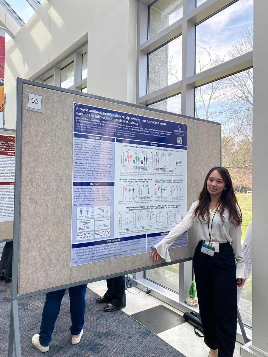 ScM student Jenny also gave a great poster!