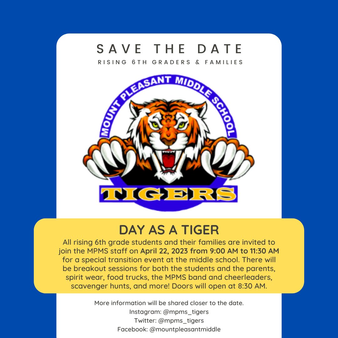 Mt. Pleasant Middle (@mpms_tigers) on Twitter photo 