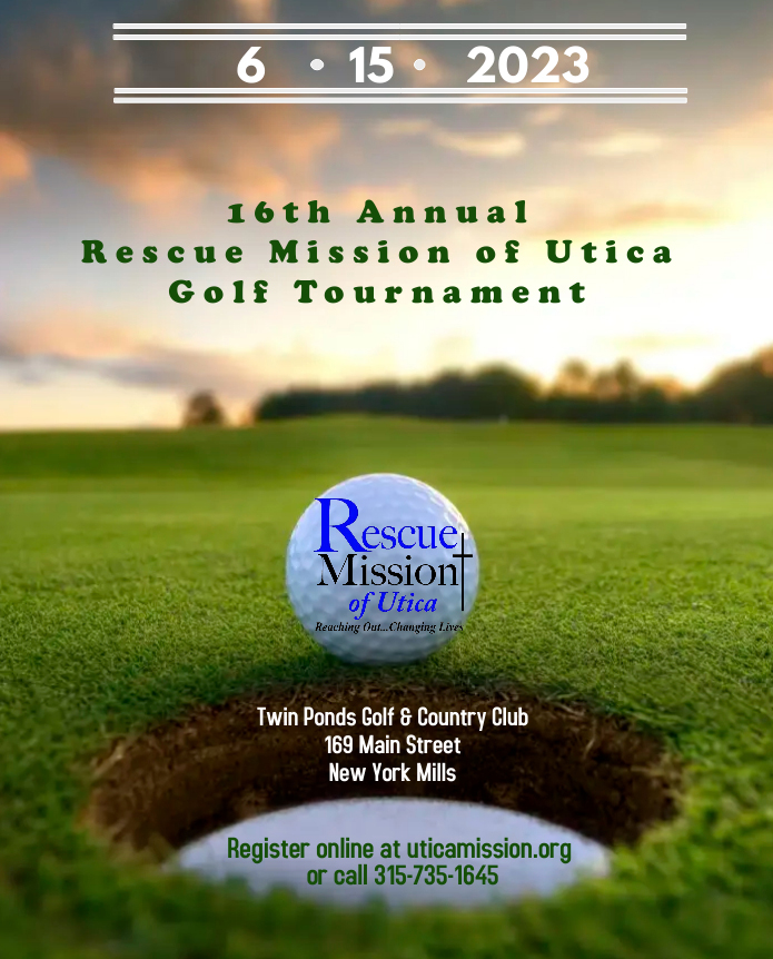 UticaMissionMV's tweet photo. Come join us on Thurs, June 15, 2023 for our 16th Annual Rescue Mission of Utica Golf Tournament. To register or sponsorship download registration form from our web site OR you can register on line at   https://t.co/VtLsqqpWHb https://t.co/cj15Doxgx9