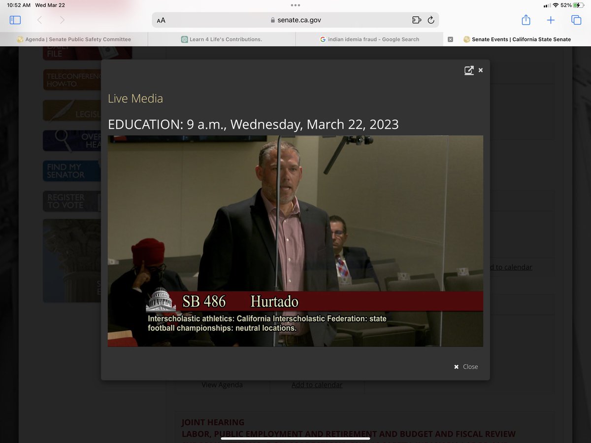 deanflorez's tweet photo. Generals in the House! Great testimony on @Senator_Hurtado bill #SB486 to bring equity to Football State Championships. Testimony by Shafter Athletes & Coach made difference & the bill passed & now moves forward. The CIF should really come to the table to solve this @forceuser64 https://t.co/ZbNoDUvTCN