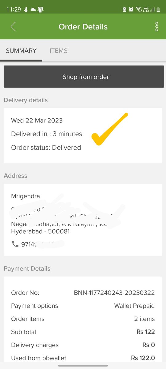 VidyutUrja's tweet photo. @bigbasket_com @bbnow_bigbasket Really amazed by your superfast delivery in 3 minutes 🫡 https://t.co/w3aqwKksSf