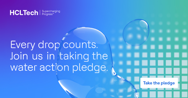 hcltech's tweet photo. Leading up to #WorldWaterDay and #UN2023WaterConference, over 100,000 HCLTechies across 60 countries have pledged to reduce their water footprint through simple, voluntary commitments — join us by taking the HCLTech #WaterAction pledge today.✍️
#HCLTechForWaterAction💧 #SDG6🚰