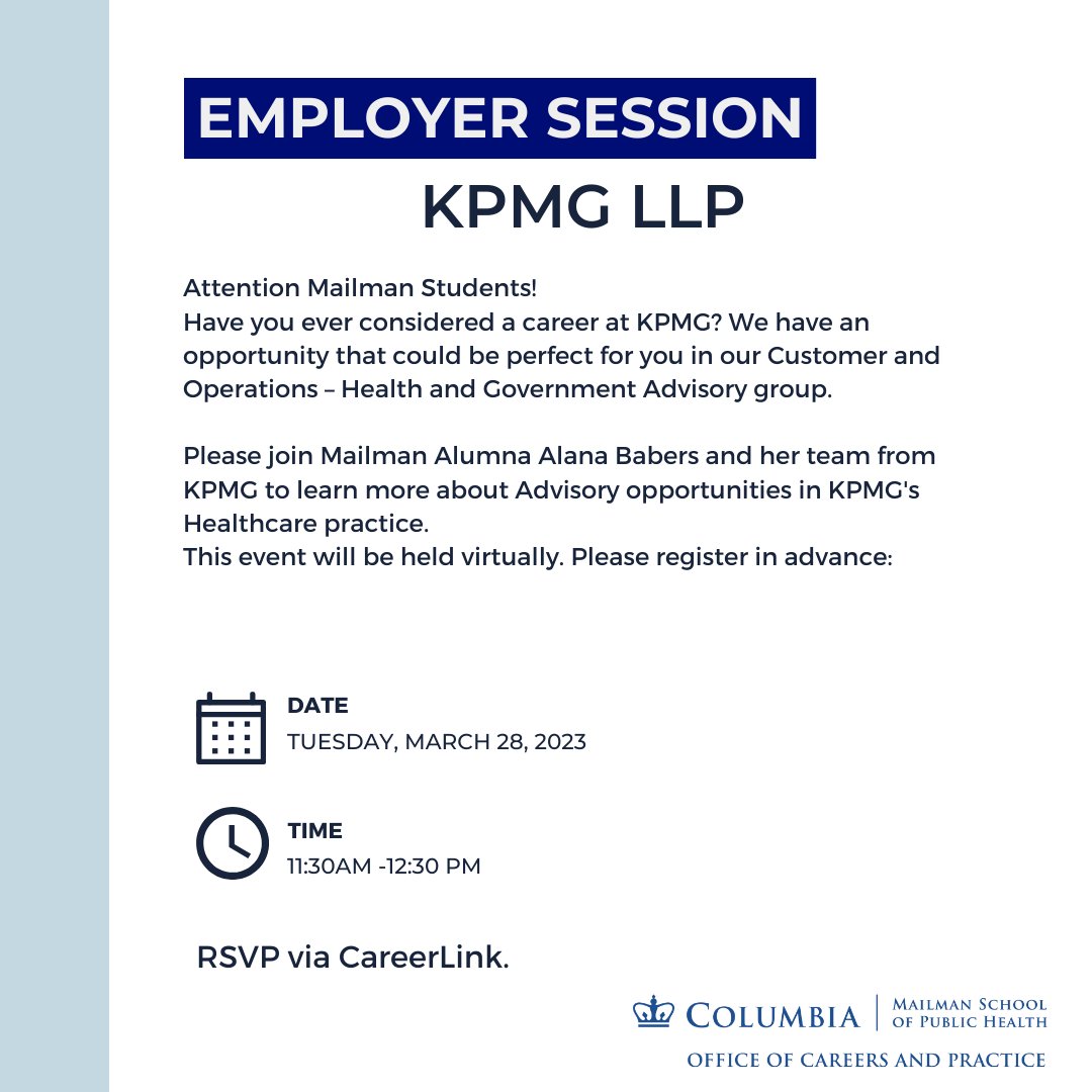 Columbia Mailman Career Services (@msphocs) on Twitter photo 