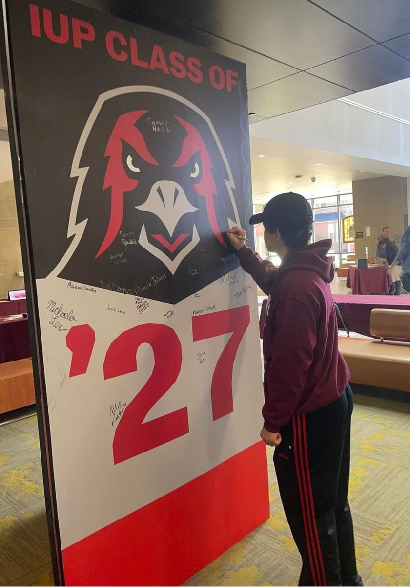 IUPedu's tweet photo. We love seeing #IUPbound students on campus for Experience IUP day! If you're an admitted student and haven't signed up for one yet, grab your spot at the 4/1 event before it fills up. Let us know your favorite spot on campus that they need to check out while they visit. https://t.co/8rImVrUmQS