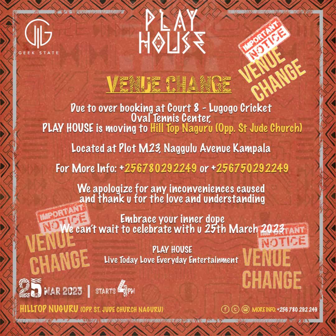 Take note of the changes 
#PlayHouse23 @DJVictor256 
#MoreThanAJoke