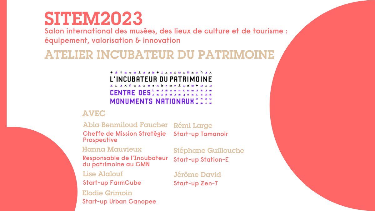 Demain, le 30 mars, Farm3 présentera son projet en collaboration avec  l'<a href="/IncubPatrimoine/">L'Incubateur du patrimoine</a> lors de l'atelier incubateur du patrimoine au <a href="/salonsitem/">SITEM</a>. 
RDV de 9h30 à 10h15 ! 

#innovation #plantes #conservation #végétal