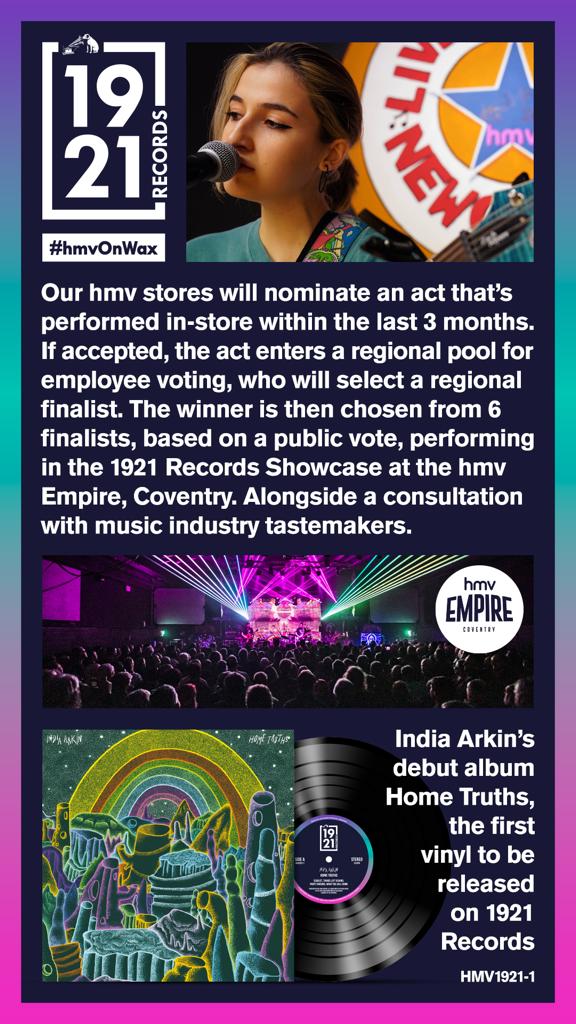 A great opportunity has come around for artists who have performed Live And Local gigs at HMV Stores! 

-Artists must have 8 recorded, mixed and mastered songs 
-Artists must not be signed to a label 
-Nominations close 15th April 

#hmvLiveAndLocal #hmvOnWax #hmv1921records