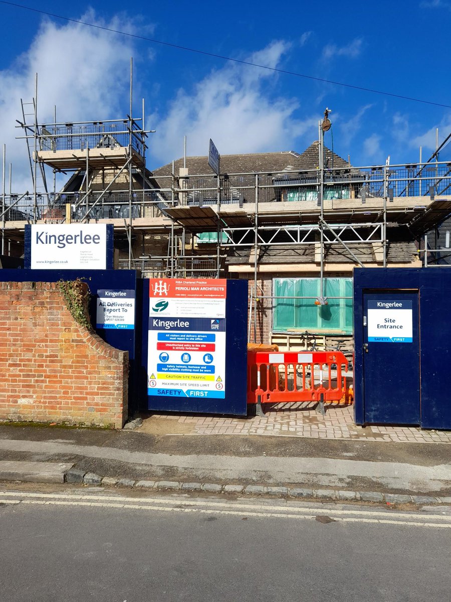 We love to see our projects progressing on site... and great to see one of Greenwood Projects site boards proudly displayed at one of our projects in North Oxford #construction #quantitysurveying #oxford #oxfordshire