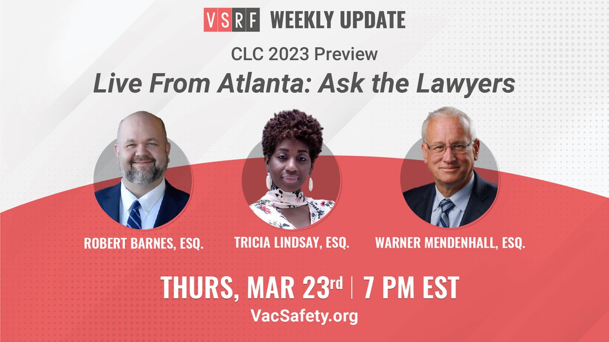 Vaccine Safety Research Foundation on Twitter "LIVE from Atlanta This