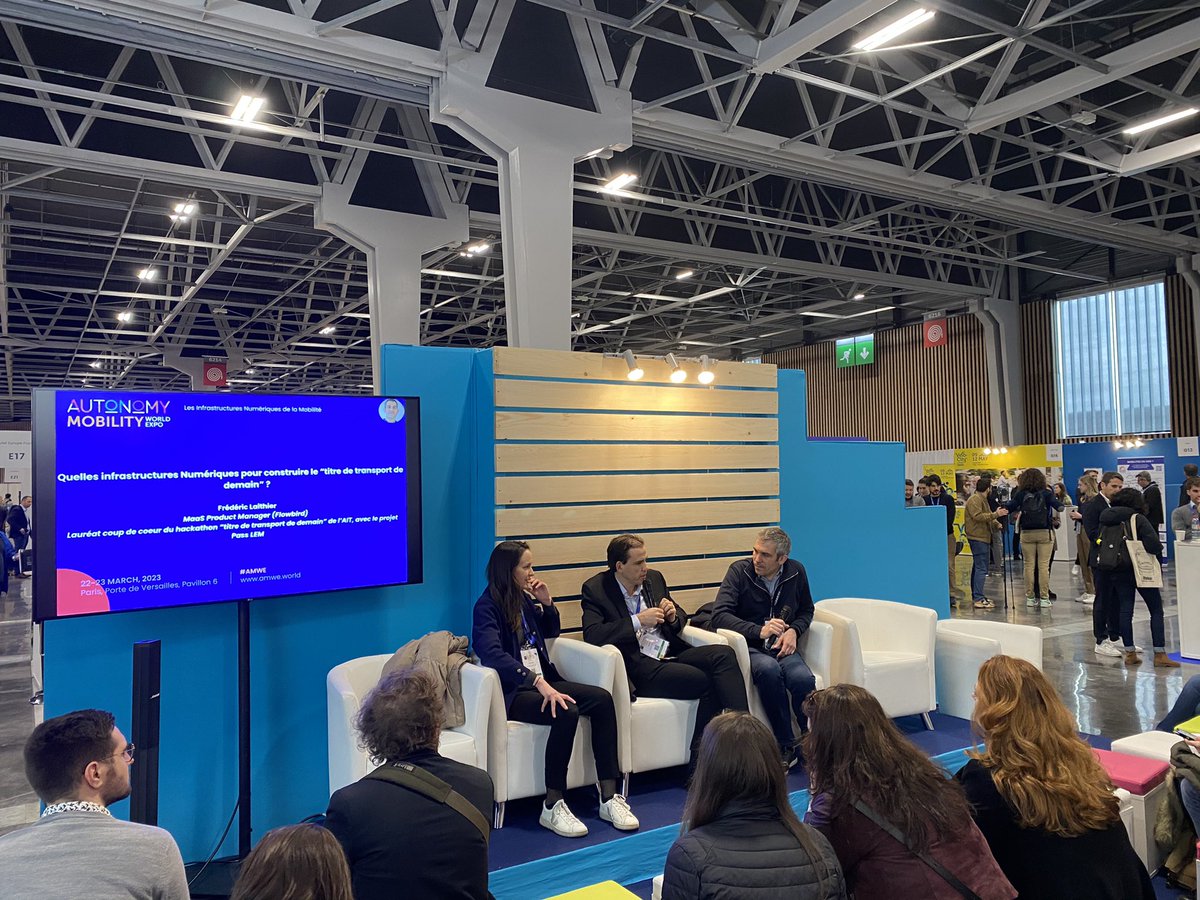 Flowbird_G's tweet image. Frédéric Laithier, Maas Product Manager, spoke this morning about Digital Infrastructure of #MaaS alongside Ghislain Delabie and Héloïse Georgeault. @fab_mob #AMWE #AMWE2023