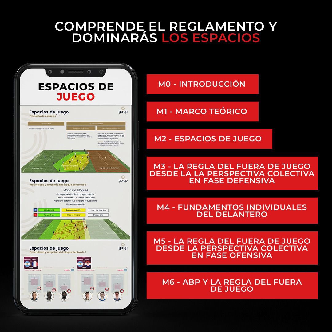 📚 EL FÚTBOL: UN JUEGO DE ESPACIOS. COMPRENDE EL REGLAMENTO Y DOMINARÁS LOS ESPACIOS.

Ⓜ️ Masterclass gratuita. Matricúlate ahora en el link de la bio, o en la plataforma de IDE Universidad y atiende a una masterclass gratuita con Joan Vilà en Madrid.