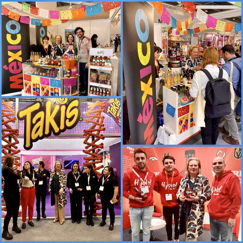 Mexican 🇲🇽 brands are taking over the British 🇬🇧 food &amp; drinks market. Our unique flavours 🌶️🥑🌽🌮🥘are present in <a href="/IFE_Event/">IFE_Event</a> #IFE23, where more than 1,500 global🌎suppliers meet every year!
<a href="/mexgroceruk/">MexGrocer.co.uk</a> #ChiliMaven <a href="/CasazulBrighton/">casazul.brighton</a>  <a href="/Jarritos/">Jarritos</a> <a href="/mexicanmama_uk/">Mexican Mama</a> #tajin <a href="/MextradeUK/">Mextrade Ltd</a>