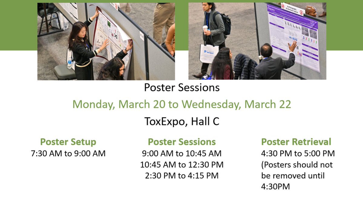 #2023SOT SCHEDULE REMINDER: Poster Sessions begin in 15 min. Check the SOT Event App for the time authors will be giving their presentations.