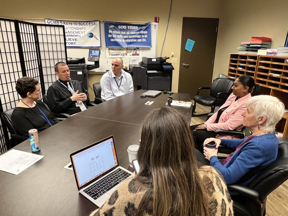 GravesCo's tweet image. Day 2 with @ClassroomWonder Knowledge Matters School Tour begins with administrators at Graves County Middle School discussing science, discussing collaboration, discussing positivity impacting student learning!  #GDTBAE #KnowledgeMatters