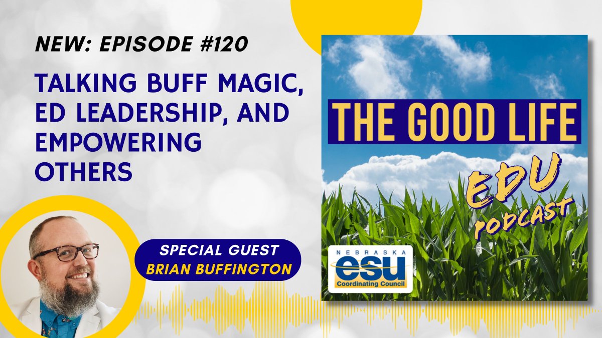 ESUCC's tweet photo. 🤩 NEW on #TheGoodLifeEDU: It's a #Nebraska/#Georgia service agency chat on Ed Leadership w @PioneerResa's own @brianbuffington!
⬇️🎧⬇️
👂Apple https://t.co/JWwoBWsOfO
👂Spotify https://t.co/kLINLxCCPm
#podcastedu #podcast #teachertwitter #FreeTeachingResource #AESA #edtech #tlap https://t.co/S3WvX8hHq6
