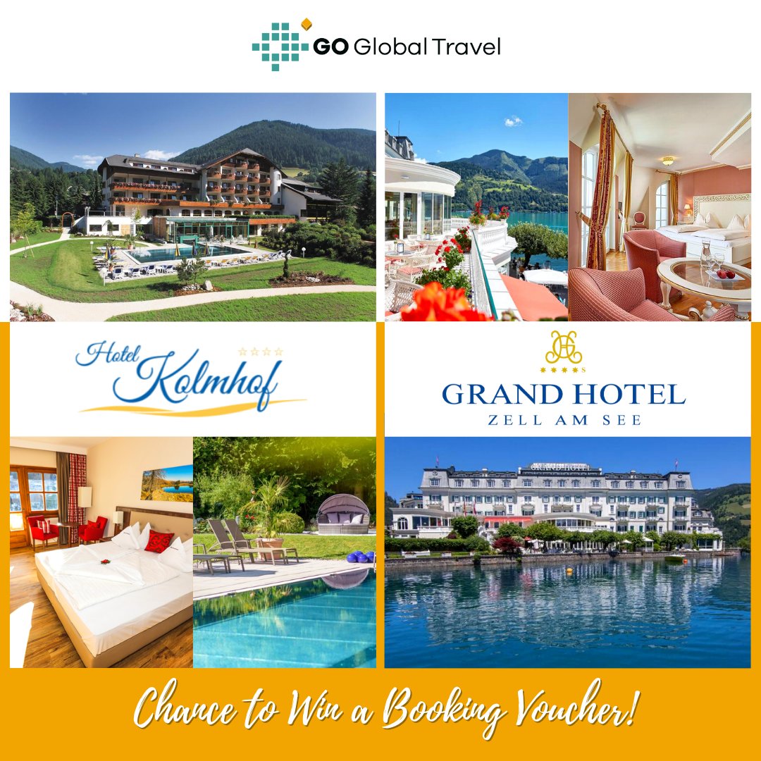 GoGlobal_Travel's tweet photo. Join our FREE Webinar tomorrow with Melur Destination Management Group - Italian and Austrian Mountain Destinations

We will give away 2 GIFT VOUCHERS for 2 NIGHTS at the GRAND HOTEL ZELL AM SEE or KOLMHOF HOTEL! 
Register NOW: https://t.co/sbdz7vbYTD https://t.co/crBPf7LV3Y