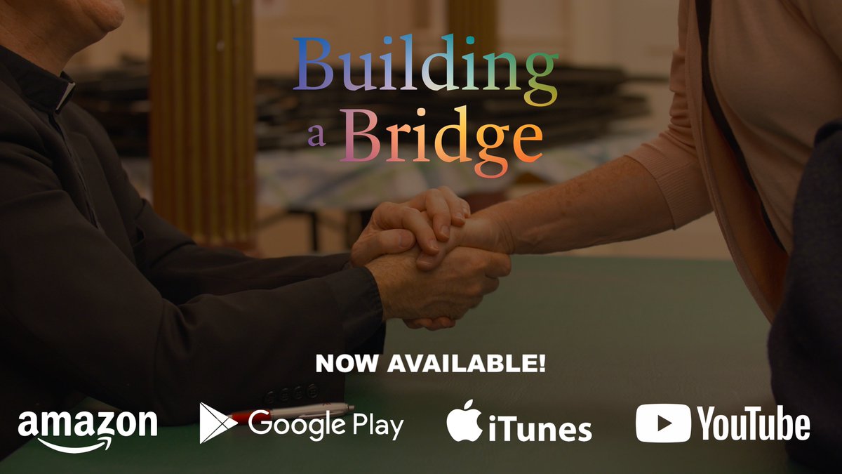 JamesMartinSJ's tweet photo. Dear friends: "Building a Bridge," the documentary about LGBTQ Catholic ministry, is now available through universities and libraries for streaming (for free!) through @Kanopy. In other words, if you've got a library card, or student or faculty card, you can watch it for free... https://t.co/Fb2mGPI85H