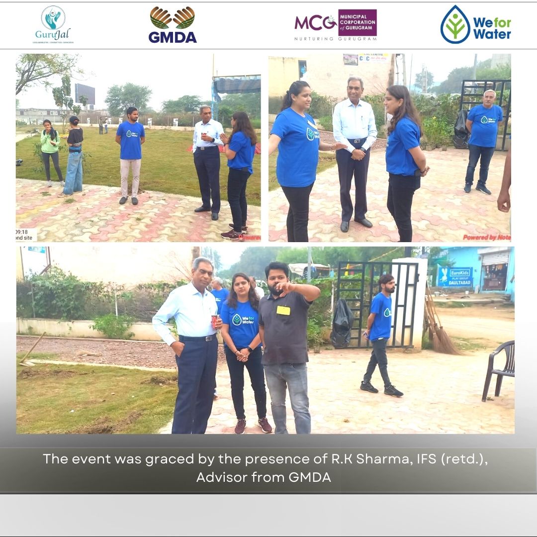 OfficialGMDA's tweet photo. On the occassion of #WorldWaterDay, GMDA &amp; @GuruJalGurugram under #WeForWater initiative organised a cleanup drive at Daulatabad pond. Over 150 kg of #horticulture waste was collected in a bid  keep our #environment clean &amp; healthy! 
@DC_Gurugram @MunCorpGurugram 
#SaveWater https://t.co/4C2shZqmRT
