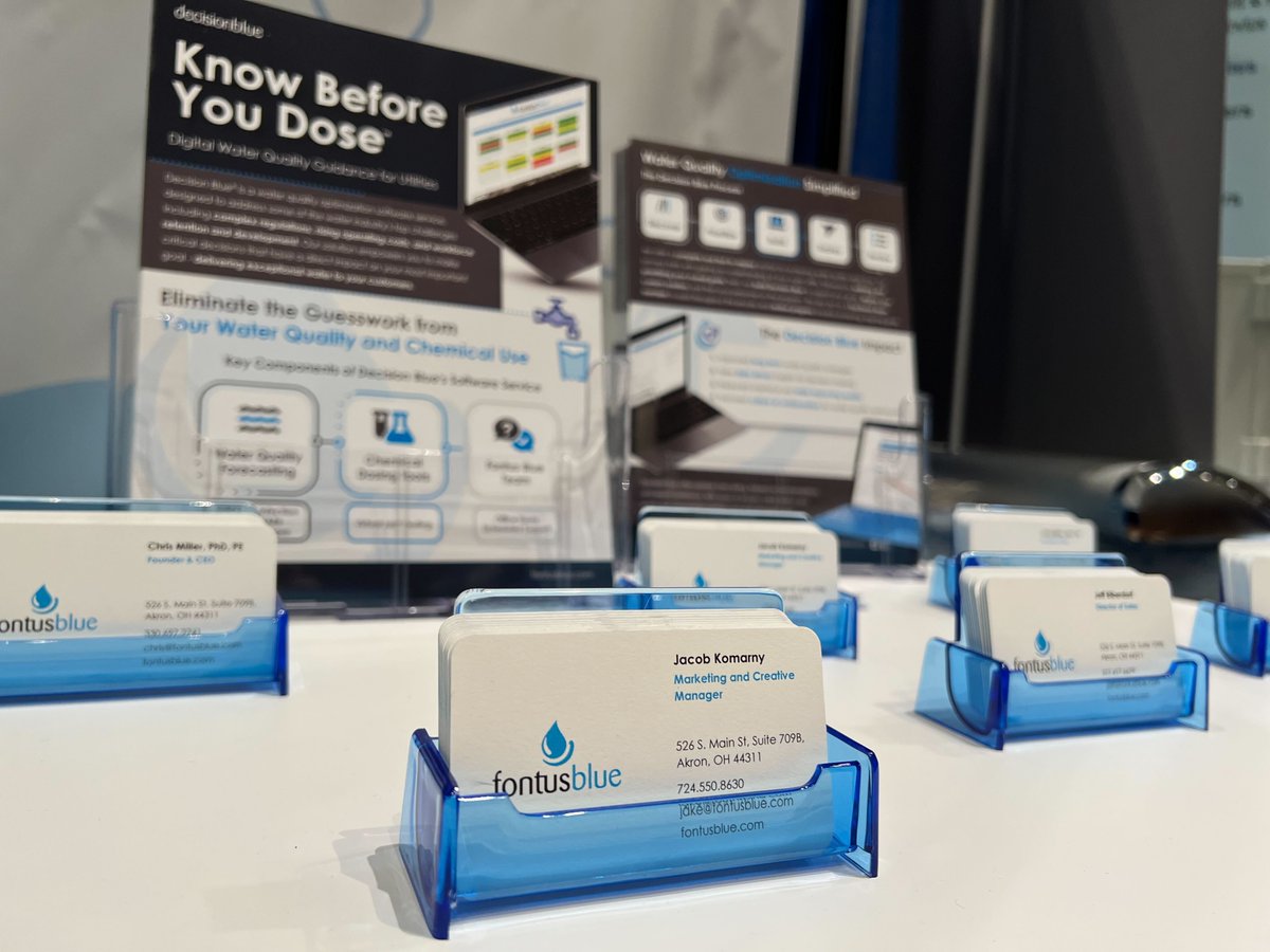 FontusBlue's tweet photo. Live from #AWWANJ! Stop by our booth to meet the @fontusblue team and pick up some of our awesome swag! 
#exceptionaldrinkingwater #water #waterutilities @awwanj https://t.co/X6aG7g1i2R