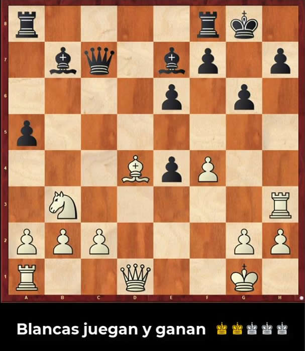 revistaPDR's tweet photo. ♟️ Test de táctica de #ajedrez nº 4 Blancas juegan y ganan 🟢🟢⚪⚪⚪ #Shorts #Youtube #ChessFM #PDR 🔗 https://t.co/Z0W348n1X5 🚀 https://t.co/XuPY6Q0ai1 🕵️♂️ Solución 🔗 https://t.co/d09s7M6Gh9 https://t.co/XTvJAlt1aH