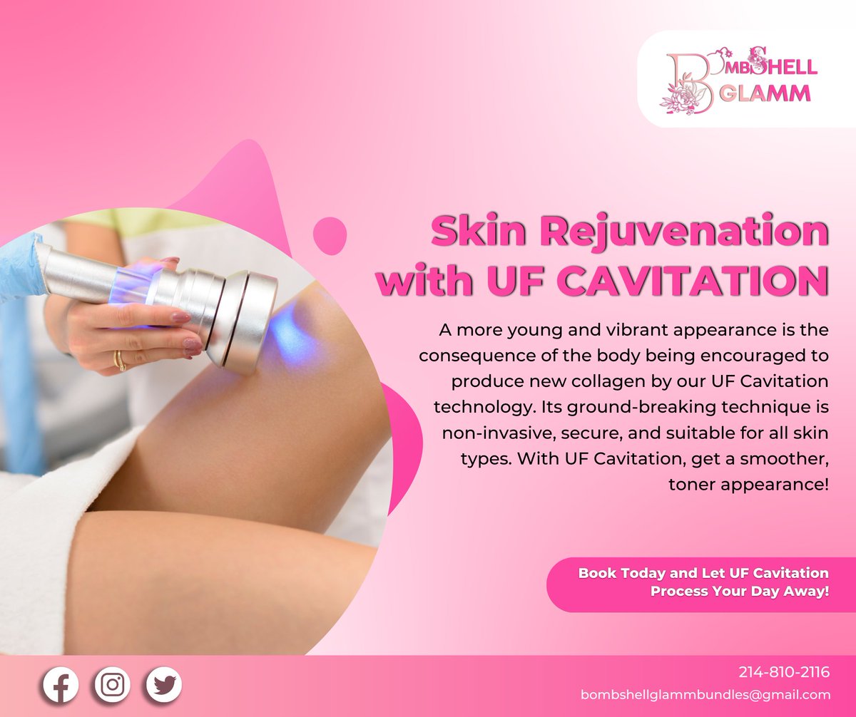 BombshellGlamm1's tweet photo. With our UF Cavitation technology, you can achieve the look you desire! #ufcavitation #youthfulglow #nonsurgical #wellness #experience #healingserviceinbomet  
#womanhood #explorepage https://t.co/AJlodVhL1J