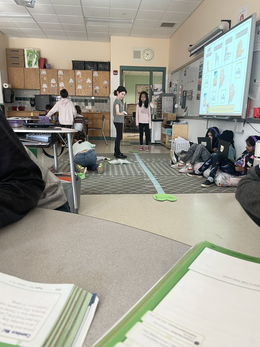 Warms my heart to see 3rd graders using the life sized number line during independent practice 🥰