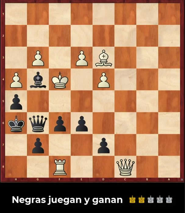 revistaPDR's tweet photo. ♟️ Test de táctica de #ajedrez nº 6 Negras juegan y ganan 🟢🟢⚪⚪⚪ #Shorts #Youtube #ChessFM #PDR 🔗 https://t.co/Z0W348mu7x 🚀 https://t.co/XuPY6PZCst 🕵️♂️ Solución 🔗 https://t.co/QlzXzjSnGa https://t.co/HHZ5lBYQjm