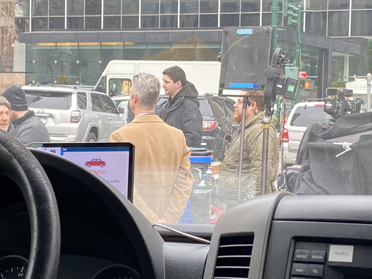 An *only in NYC* scenario … with the press lined up outside the Manhattan DA’s office awaiting grand jury action in the Trump case, a block away, a crew is filming an episode of Law &amp; Order SVU