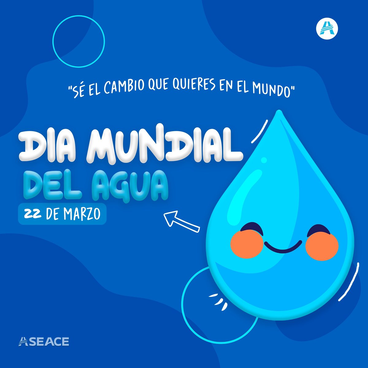 ✨¡Feliz día Mundial del Agua!💧
El 22 de marzo es un día muy importante a nivel mundial conmemorando el día mundial del agua, sabemos que cuando protegemos el agua protegemos nuestro futuro,"Hoy sé el cambio que quieres en el mundo".🌍 ✨
#DíaMundialDelAgua 
#aseace  #22marzo