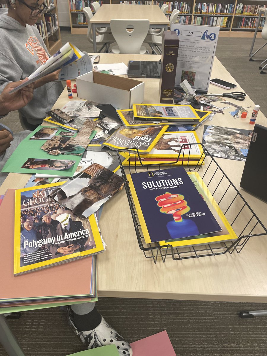 Creating collages after our 11th grade novel studies! #monacan_chiefs