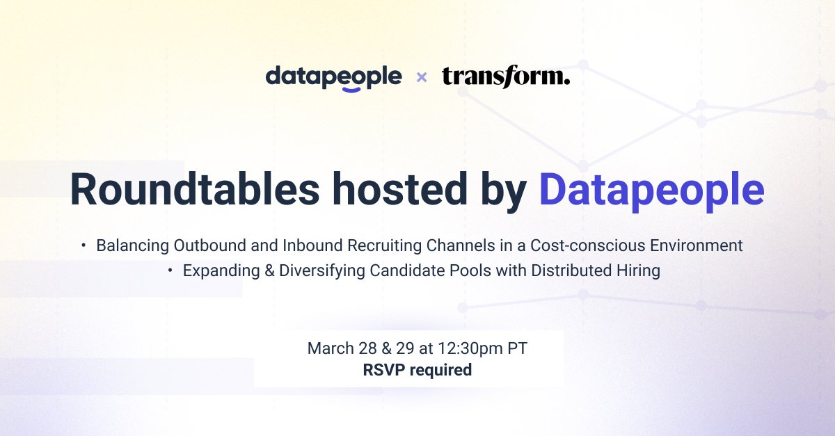 datapeopleio's tweet photo. Catch Datapeople at #Transform2023 in just 4 days!
📢 Join CEO @amiglobe for roundtables with fellow #talent leaders. RSVP: https://t.co/jm9rqy1cg4
🌞 Connect with the Datapeople team in the #hrtransform networking app to say hi or meet!
@hr_transform #hr #hrtech https://t.co/zTtNDNqsgK