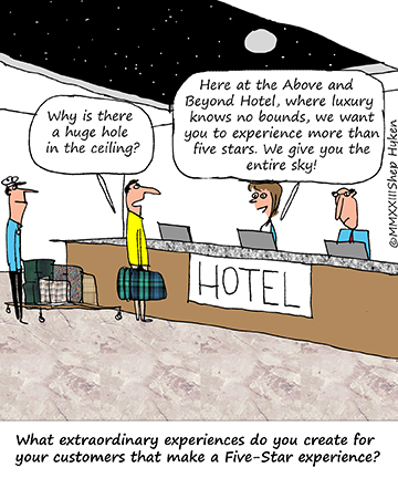 Hyken's tweet photo. Go out there and deliver the five-star experience that makes customers say, “I’ll be back!” 

Start with these five ideas. https://t.co/p6SZbmB1a7 #customerservice #customerexperience #CX https://t.co/QSP1wLsZqe