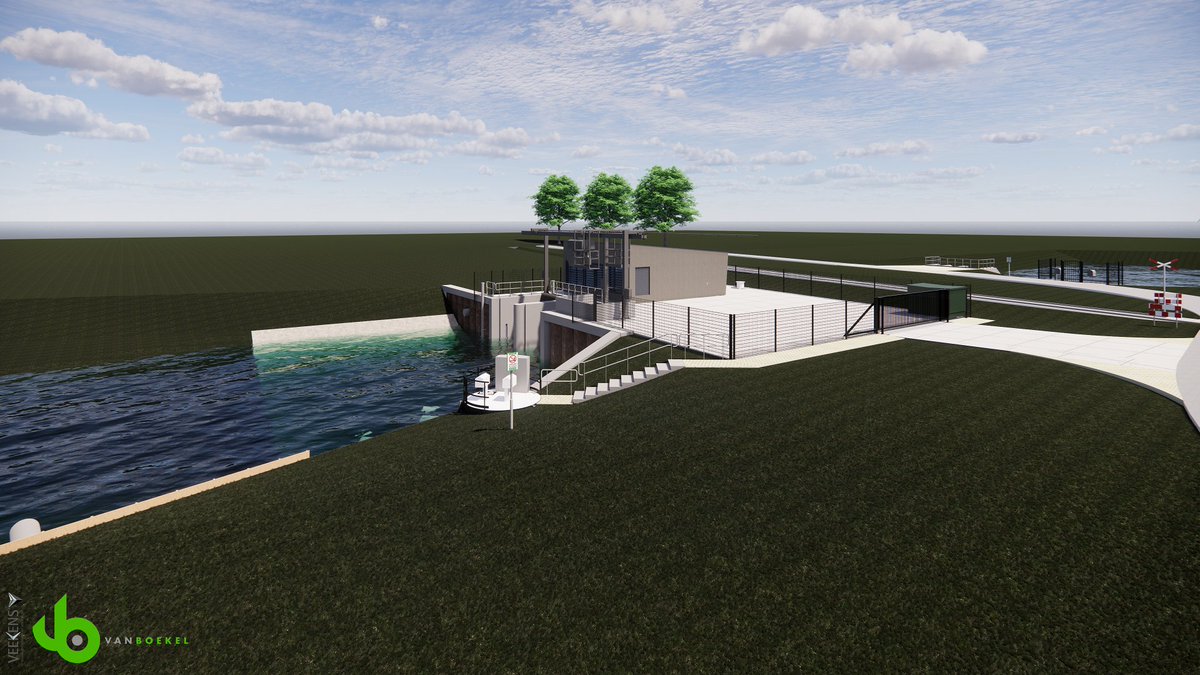 Hier wordt gewerkt aan een #toekomstbestendig watersysteem! Het bouwbord staat, het werkterrein is ingericht, we starten met nieuwbouw van #gemaal De Poel in ’s-Heer Abtskerke: bit.ly/3FHA5I0 Volgens planning werkt het nieuwe gemaal en vispassage in het voorjaar van 2024