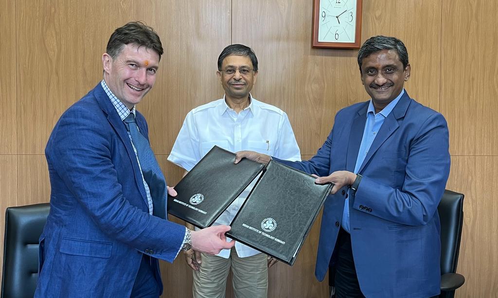 IITGuwahati's tweet photo. .@IITGuwahati signed MoU with @univofstandrews, Scotland in the field of Research Collaboration, Student  &amp; Faculty exchange. The MoU was signed between Prof. P. K. Iyer, Officiating @DirectorIITG and @RBradMackay, VP (IS&amp;ER) in presence of Dr. Rajiv I. Modi, Chairman BoG, IITG. https://t.co/IduzRR0agv