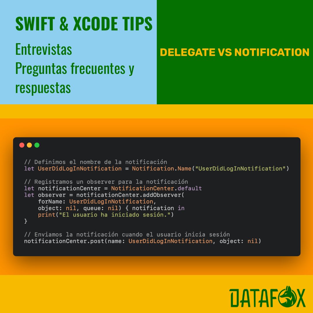 datafoxsoftware's tweet image. Tech interview questions - Delegate y Notification (segunda parte
Buy me a coffe: ko-fi.com/datafoxsoftware
#swiftuitutorials #iosdev #iosdeveloper #swiftlang #swiftlanguage #swiftprogramming #swift #swiftui #opentowork