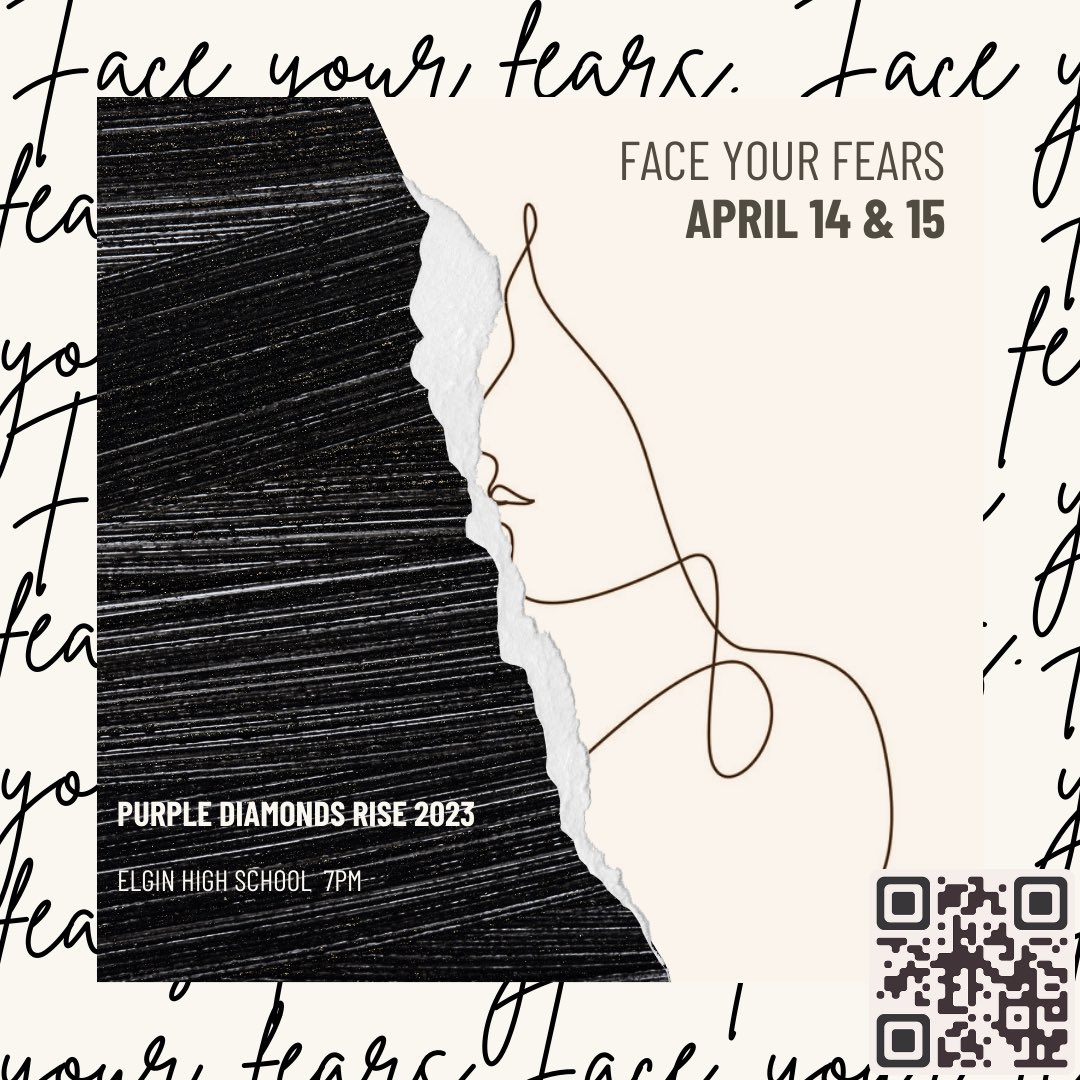 asengsouvanh's tweet photo. SAVE THE DATE!! Purple Diamonds Rise Show 2023 Face Your Fears. April 14 &amp; 15.  Tickets are on sale NOW. QR code below. https://t.co/jjPrmFAzOy