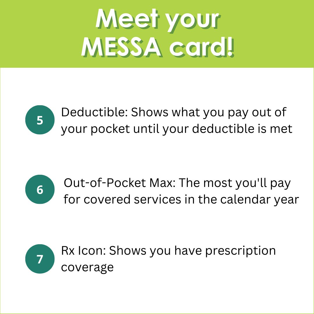 Your MESSA card grants you access to MESSA’s  health benefits and vast network of providers in the state. Every member with a medical plan has two MESSA card options: A plastic card, or a virtual card found in your MyMESSA account or MESSA app. Learn more: messa.org/meet-your-mess…