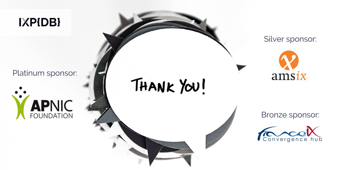 euroix's tweet photo. Thank you to returning #IXPDB #sponsor @ApnicFoundation and new #sponsors @ixpfranceix and @AMS_IX. We appreciate your support! Go to the website to find out more - https://t.co/Ympdmogkpm
#tools #peering #community https://t.co/DKJAUhC7XU