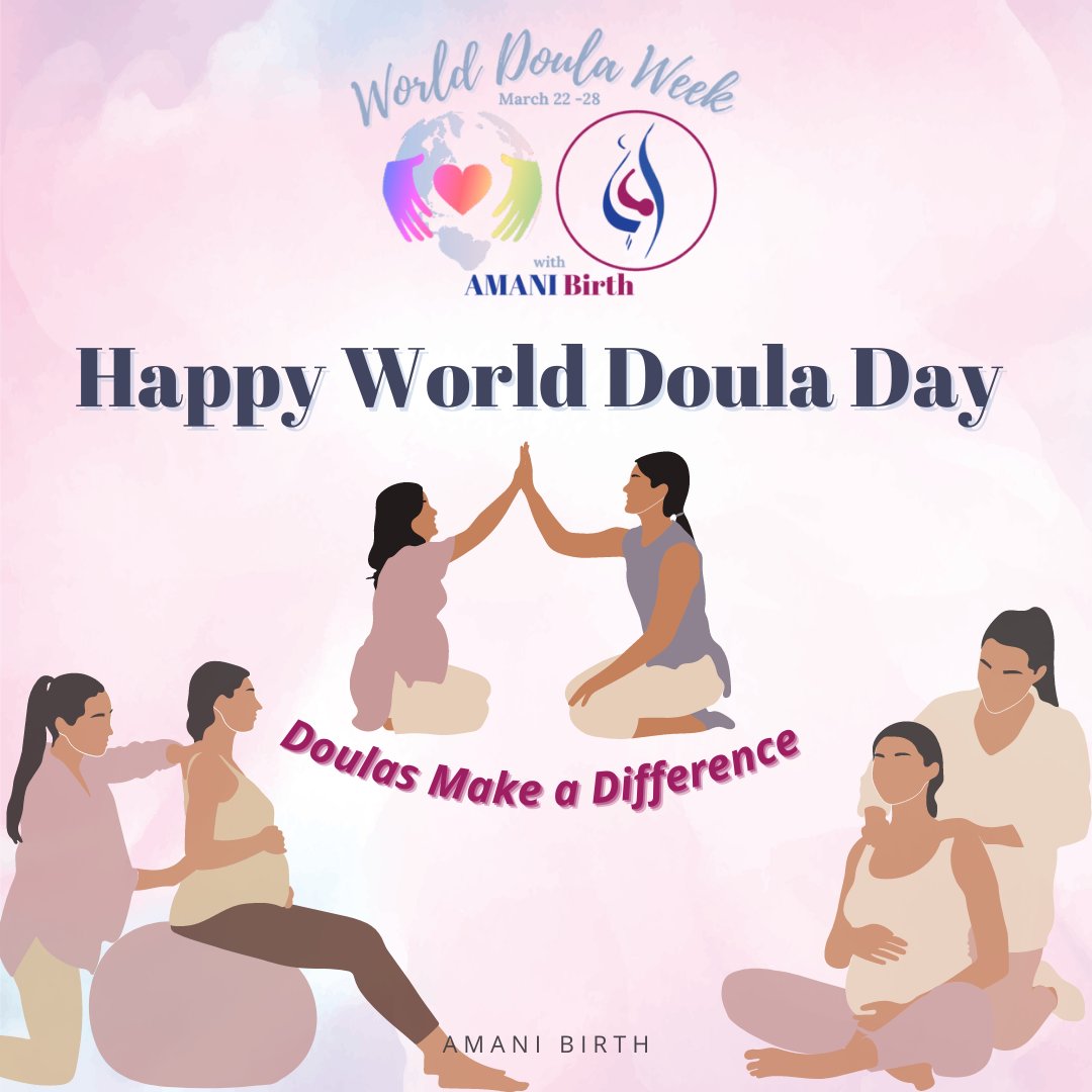 AMANI_Birth's tweet photo. 🎊It's World Doula Day and the beginning of World Doula Week!🎀
💜AMANI Birth is grateful to all the beautiful doulas for their work to support better birth outcomes.💙
#wolrddouladay #worlddoulaweek #worlddoulaweek2023 #prouddoulas #proudamanidoulas #amanibirth #AMANIBIRTH https://t.co/3NytiXBmEr