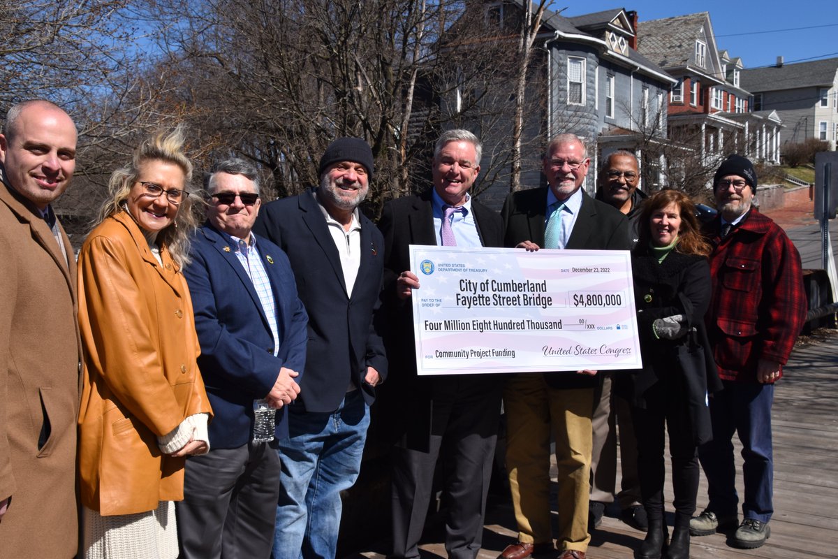 RepDavidTrone's tweet image. I was proud to deliver $4.8 million in #CommunityProjectFunding to the city of Cumberland for the Fayette Street Bridge replacement project. This new bridge will transform transportation in Cumberland and make life easier for folks in Western #Maryland. We got the job done.