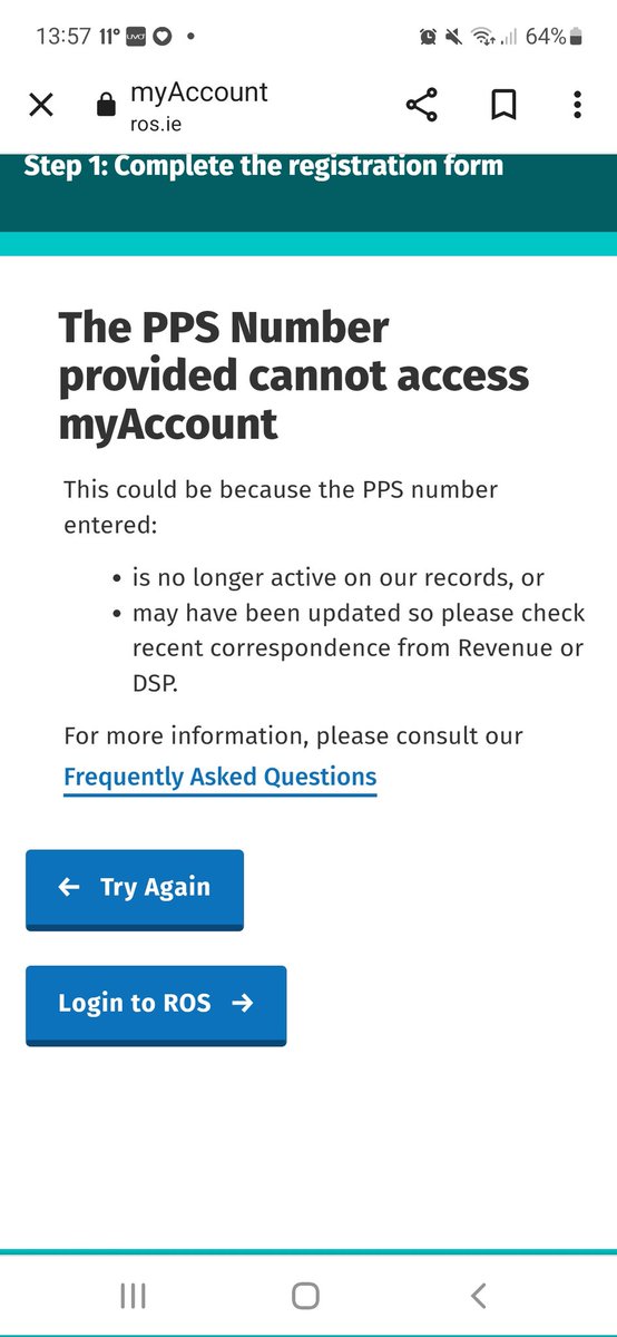 xtanya22x's tweet photo. @RevenueIE How to we get in touch about this? Trying to set up online account https://t.co/zeYGFbTujY