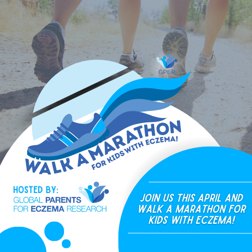 eczemaresearch's tweet photo. Up for a challenge?!? Join us in April to Walk a Marathon for Kids with Eczema! We aim to raise funds and support GPER's mission.
1. Sign up here: https://t.co/LT2ePnTGGJ
2. Order apparel!
https://t.co/vUnsKQAMs5
#GPER #atopicdermatitis #eczema #eczemaresearch #eczemachallenge https://t.co/8G2kQFg9pQ