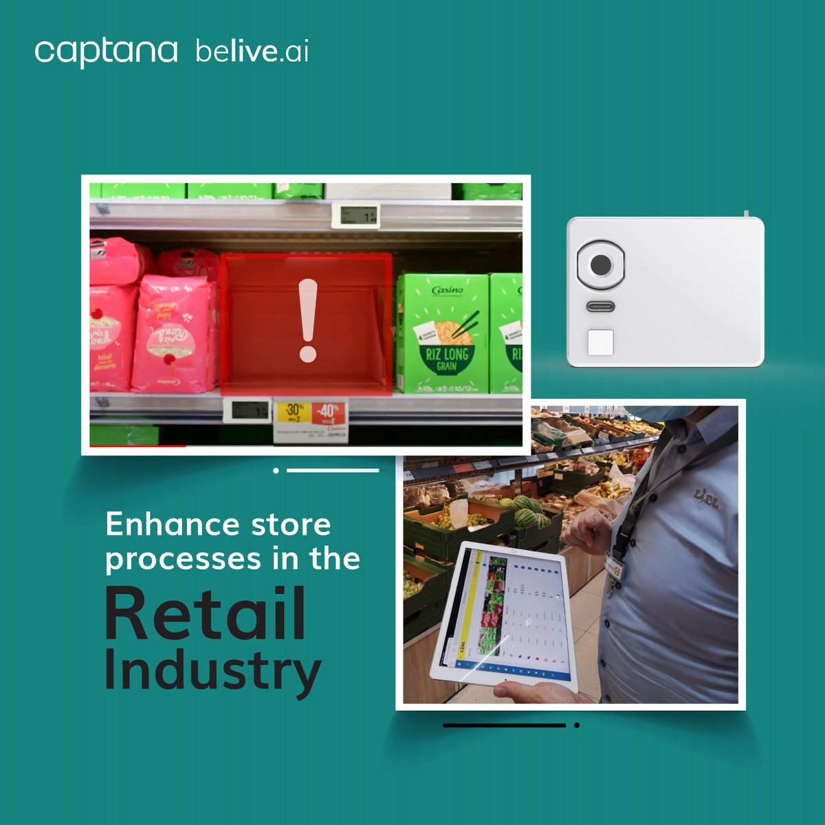 Get ahead of your competitors by upgrading store processes, right from supply chain to product management with the help of real-time data.

Captana - belive.ai, a SES-imagotag company. 

#aitechnology #aisolutions #beliveai #artificialintelligence #algorithm #retail